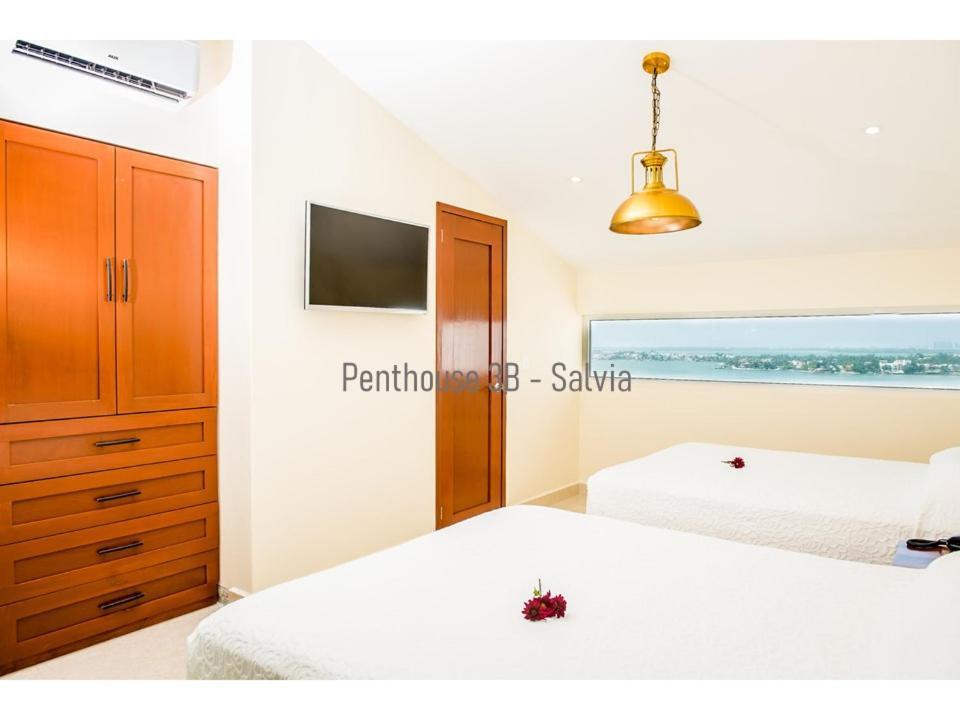 2 Story Oceanfront Penthouses On Cancun Beach! エクステリア 写真